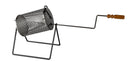 Padella per Castagne Girevole 85xØ18 cm con Supporto Rialzato in Acciaio