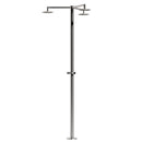 Doccia da Giardino ad Acqua Fredda in Acciaio Inox con 3 Soffioni Sined Cerbero  