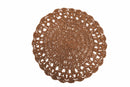 Set 6 Tovagliette Tonda Ø38 cm Villa d'Este Home Tivoli Uncinetto Chocolate