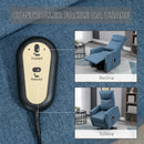 Poltrona Alzapersona Elettrica Reclinabile in Poliestere Blu