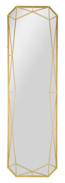 Specchio da Terra Gold 46x2x153 cm in Ferro e MDF e Specchio Oro      