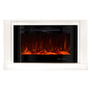 Camino Elettrico da Pavimento 72,5x121,5x30 cm Effetto Fiamma 1500W Bernard mini & Adeli Bianco