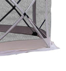 Gazebo da Giardino Pop up 3.55x3.55x2.3m in Poliestere Teli Laterali Beige 