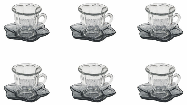 Set 6 Tazzine da Caffè Ø7x7 cm in Vetro Villa d'Este Home Tivoli Glass Trasparenti acquista