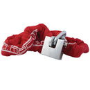 Kit Antifurto Lucchetto e Catena 170 cm in Acciaio per Moto Scooter T.J. Marvin Z029 Rosso