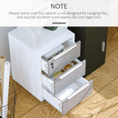 Cassettiera Portadocumenti a 4 Ruote 40x40x63,5 cm a 3 Cassetti con Chiavi di Sicurezza in MDF Bianco e Grigio  