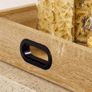 Carrello da Cucina 72x40x86 cm 3 Ripiani con Vassoio Rimovibile e Ruote Girevoli in Truciolare e Acciaio Nero