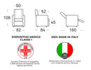 Poltrona Alzapersona Elettrica 2 Motori 82x108x84 cm Baila in Microfibra Dispositivo Medico 1 Mattone