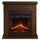 Camino Elettrico da Terra 89,5x90,5x28 cm Jefferson in Legno Noce