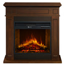 Camino Elettrico da Terra 89,5x90,5x28 cm Jefferson in Legno Noce      