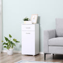 Mobile Bagno 1 Anta 1 Cassetto 35x30x77,5 cm in Legno Bianco