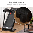 Tapis Roulant Elettrico Pieghevole 12 Km/h 500W 12 Programmi Nero