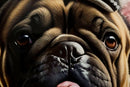 Dipinto su Tela Laccato Bully con Cornice 62x4x82 cm in Metallo e Abete e Tela      