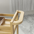 Scaffale Bagno Carrello Portaoggetti Salvaspazio 55x20x75 cm 3 Ripiani in Bambù Colore Naturale      
