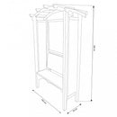 Pergola Ad Arco da Giardino 160x70x190 h cm in Legno Marrone