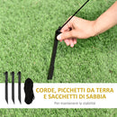 Babbo Natale Gonfiabile H180 cm con Capretta Luci LED Multicolore