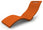 Lettino Chaise Longue da Esterno Giardino Seduta a Terra Arkema Serendipity Arancio