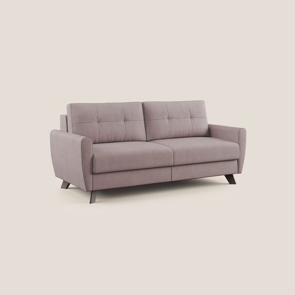 acquista Divano Letto 3 Posti 208x97x96 cm in Tessuto Rosa