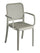 Sedia Impilabile da Giardino 56x52x86 cm in Polipropilene Tortora