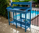 Tavolo da Lavoro 112x45xH112 cm in Legno Cunninghamia  lanceolata Blu