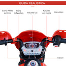 Moto Cross Elettrica per Bambini 6V Rossa 