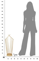 Porta Ombrelli Glam Stick 26,5x23x68,5 cm in Ferro Oro