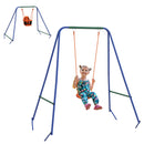 Altalena da Giardino 2 in 1 per Neonati e Bambini da 6 Mesi a 8 Anni Arancione e Blu    