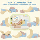Set 5 Costruzioni Morbide per Bambini Rivestimento in Velluto Sfoderabile e Lavabile Multicolore    