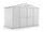 Casetta Box da Giardino in Lamiera di Acciaio Porta Utensili 327x155x217 cm Enaudi Bianco