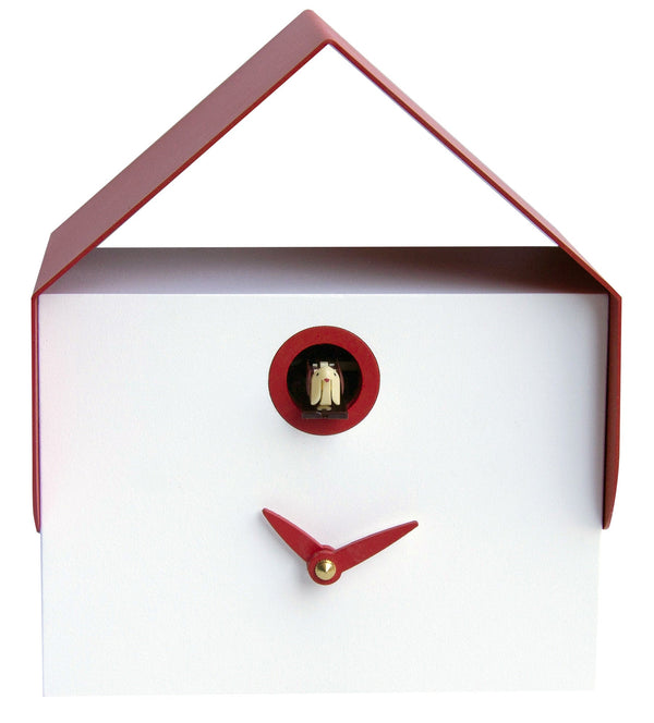 Orologio a Cucù da Parete e Tavolo 19,5x23x14 cm Pirondini Italia Dotto Bianco e Rosso online