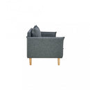 Divano 3 Posti Florin 188x84x51 h cm in Tessuto Grigio scuro