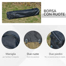 Gazebo da Giardino 3,96x3,96m in Metallo Cachi e Caffè