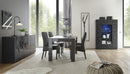 Mobile Vetrina 2 Ante 120x42x166 cm in Legno TFT Praga Nero Lucido