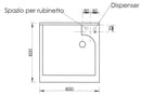 Mobile Lavatoio 60x60x85cm 2 Ante Asse in Termoplastico Montegrappa Edilla Bianco