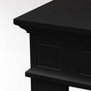 Cornice per Camino 89,5x28x90,5 cm Jefferson Rivestimento in Legno Nero  