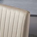 Set 2 Sedie Imbottite 43x58x90 cm in Tessuto Marrone Chiaro