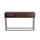 Consolle Daly 120x30x76 h cm in Legno Marrone