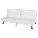 Divano Letto Prontoletto Alba Rivestimento in Similpelle Bianco