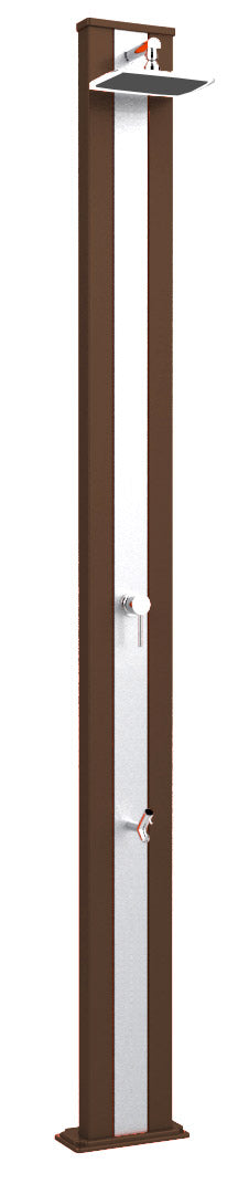 Doccia Solare da Esterno Giardino 30L Miscelatore e Lavapiedi Arkema Spring S Fascia Inox Oro Van Gogh online
