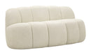 Divanetto Ball Bianco 145x80x69 cm in Compensato e Spugna e Poliestere Bianco      