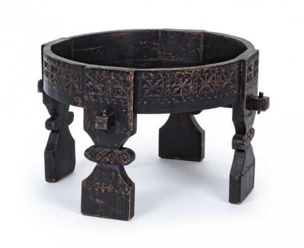 online Tavolino Yasir Nero D50 Rotondo in Legno
