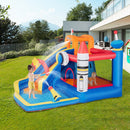 Castello Giostra Gonfiabile 340x270x227 cm con Scivolo Piscina e Pompa Muticolor