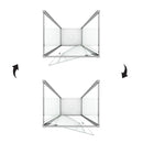 Box Doccia 3 Lati 1 Anta Battente In Cristallo Opaco 6mm H185 Fosterberg Koge Trio Varie Misure