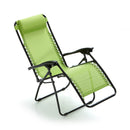 Poltrona Sdraio da Campeggio Reclinabile e Pieghevole in Textilene con Cuscino Taddei Gran Relax Lime