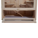 Gabbia per Criceti e Piccoli Roditori in Legno di Abete 60x35x42 cm 