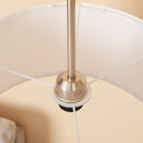 Lampada da Terra 65x33x158 cm E27 Paralume in Tessuto Bianco