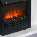 Camino Elettrico da Pavimento 102x30x95 cm Effetto Fiamma 2000W  Bianco