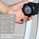 Cyclette Magnetica Pieghevole 97x43x110 cm a 8 Livelli di Resistenza con Seduta Regolabile in Acciaio Nero      