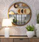 Specchio da Muro Block 80x3x80 cm in MDF e Specchio Multicolor      