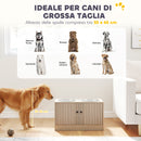 Portaciotole per Cani 60x30x35,5 cm con 2 Ciotole da 2L in Acciaio Inox e Armadietto Inferiore in Legno Rovere      